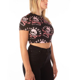 T-Shirt Court Headrush ‘Skull & Bolts’ Femme