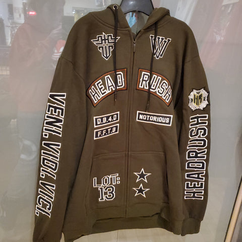 Veste à capuchon headrush vert forêt (H22M-2900-N044)