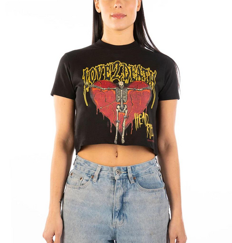 T-Shirt Court Headrush ‘Love 2 Death’ Femme