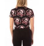 T-Shirt Court Headrush ‘Skull & Bolts’ Femme