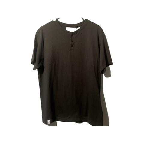 Tshirt kangol noir uni avec bouton