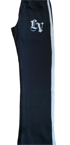 Jogging LV noir bande blanche  brodé blanc poche avec zipper