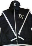 Veste Lv VIKINGZ NOIR bande blanche  brodé blanc