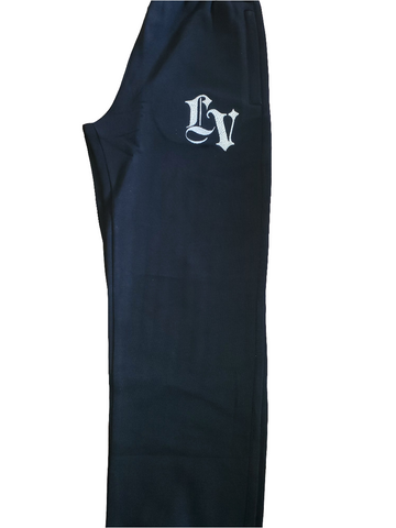 Jogging LV noir brodé blanc poche avec zipper