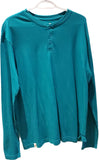 Longsleeve kangol turquoise avec 3 boutons