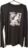 Longsleeve kangol noir avec logo camoufflage avant