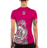 THE PALLID THREAT V-NECK TEE MAGENTA